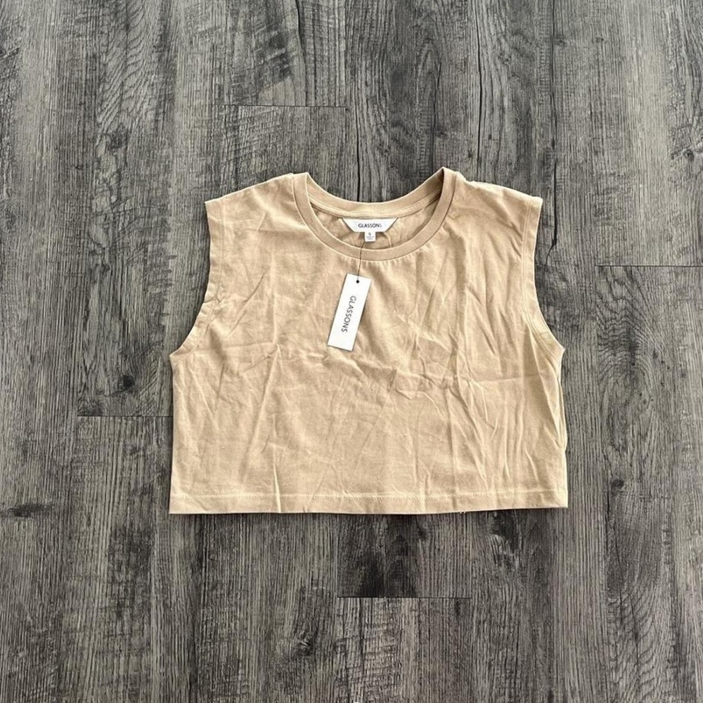 nude crop tank